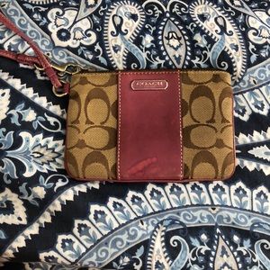 Small coach wristlet